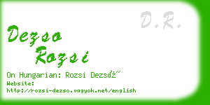 dezso rozsi business card